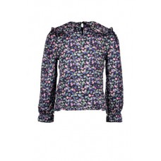 B.Nosy Girls outside floral  woven blouse with big collar Y109-5190